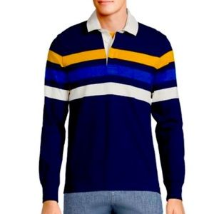 NWT Land’s End Men’s Rugby Shirt - Deep Sea - XL
